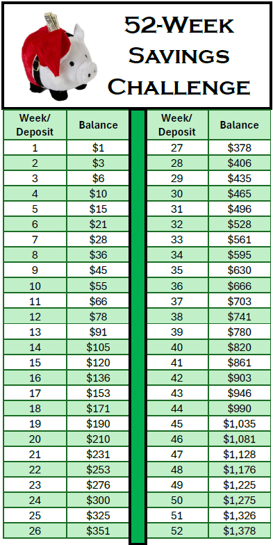 52-week savings plan